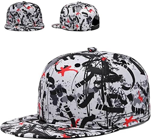 Mens Snapback Cap Cap Style Hip הופ שטוח מגן מתכוונן כובע חיצוני יוניסקס מתכוונן