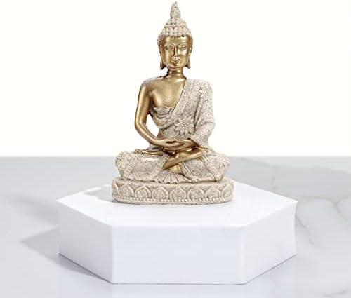 Hyfan Mini Meditation Stall Buddha פסל הרמוני יוגה הרמונית צלמית אספנות מלאכה פנג שואי תפאורה לפסל לשולחן