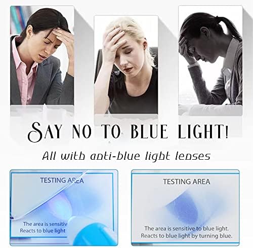 Viseng 5 חבילה רטרו פלוס משקפי קריאה בגודל לנשים חסימת אור כחול חוסם את ציר האביב+2.0