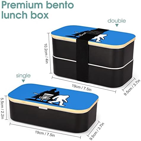 Bigfoot Disc Golf Tree Bento Bento קופסת ארוחת צהריים דליפה בנטו קופסת מזון עם 2 תאים לפיקניק עבודה