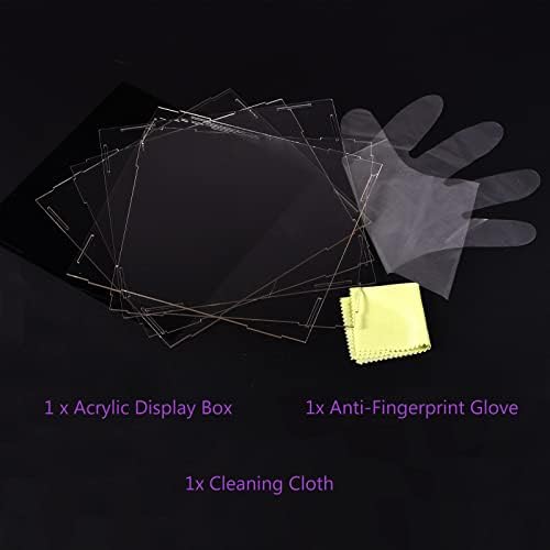 DMIOTECH 1 חבילה תצוגה אקרילית תיבת מארז תיק חלון ראווה אבק שקוף, 11.8x7.9x5.9 אינץ 'עבור פריטי אספנות