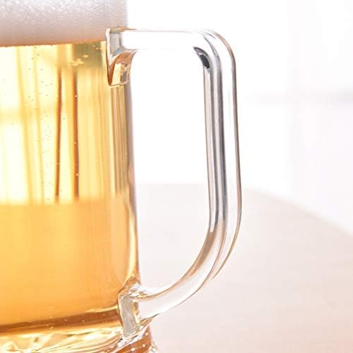 שקוף בירה ספל כוס אקריליק בירה שתיית כוס מיץ כוס מים ביתיים כוס עם ידית לבית בר