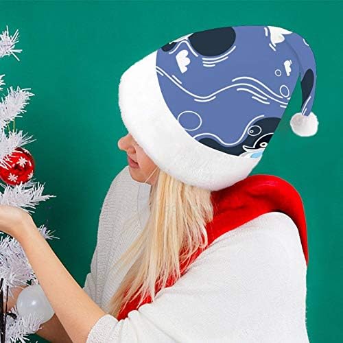 חג המולד סנטה כובע, שמח פינגווין חג המולד חג כובע למבוגרים, יוניסקס נוחות חג המולד כובעי לשנה חדשה חגיגי