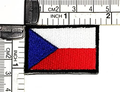 קליינפלוס 2 יחידות. 1.1 על 1.6 אינץ'. מיני המדינה לאומי צ 'כיה דגל רקום אפליקצית ברזל על לתפור על תיקון