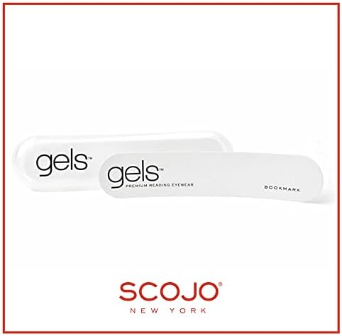 Scojo Gels New York Gels משקפי קריאה גיאומטריים, קוראים חסרי שפה קלים במיוחד לנשים וגברים
