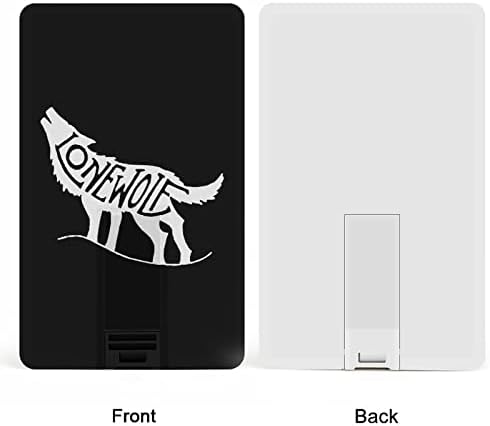 מיילל זאב בודד USB כונן פלאש כונן אשראי עיצוב כרטיסי USB כונן פלאש בהתאמה אישית מקש מקל זיכרון 32 גרם