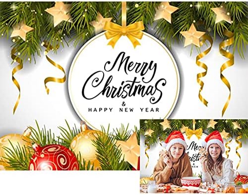 באוצ ' יקו ויניל 5 על 4 רגל רקע חג המולד שמח שנה טובה רקע צילום עץ חג המולד חג המולד כדור פסטיבל מסיבת