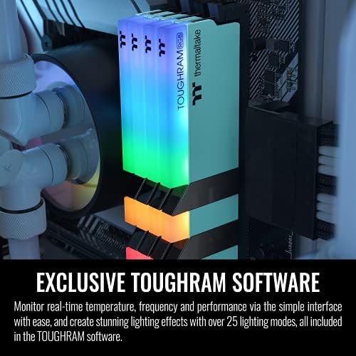 Thermaltake Toughram RGB DDR4 3600MHz 16GB 16.8 מיליון צבע RGB Alexa/Razer Chroma/5V לוח אם סנכרן זיכרון