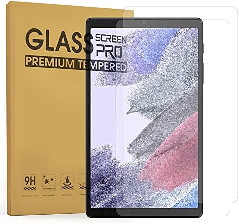 Bundle-Samsung Galaxy Tab A7 Lite 8.7 '' SM-T220 מארז ו -2 מארזים מגן מסך זכוכית מחוסמת, אדום