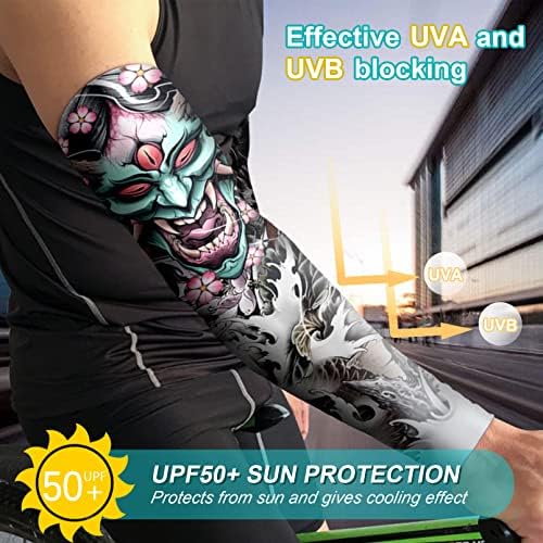 שרוולי קעקוע של ארסוונס מכסים לגברים ונשים, שרוולי זרוע UV הגנה על שמש ...