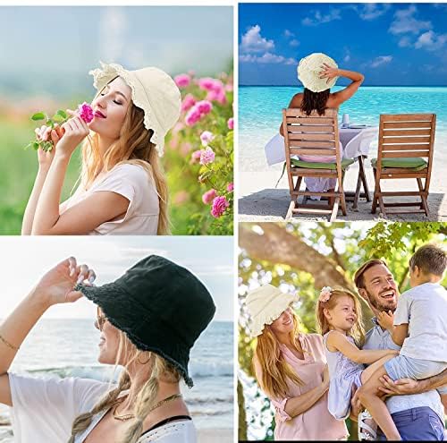 דלי-כובע שמושב-הגנה מפני השמש שטוף חוף-כובע-כובע-כובע חוף רחב קיץ