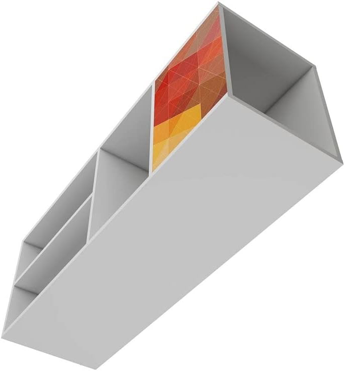 מנהטן נוחות מינטה אמצע המאה ארבעה מדפים מודרניים מרכז בידור צף, 46 , לבן/אדום/צהוב