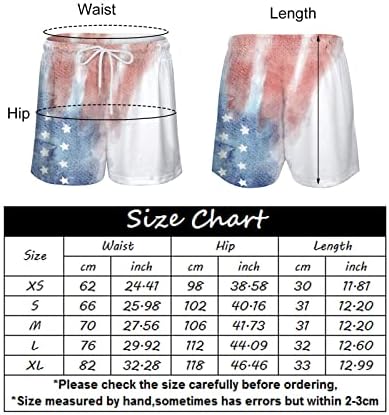 מכנסיים קצרים 4 ביולי לנשים מזדמנים של דגל אמריקה מזדמנים מכנסיים קצרים רופפים בכושר מותניים גבוהות