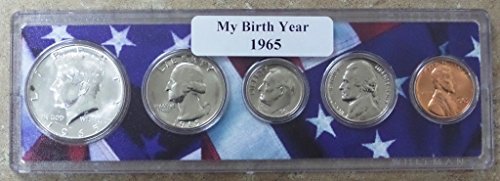 שנת לידת מטבעות 1965-5 שנקבעה במחזיק הדגל האמריקני ללא מחזור