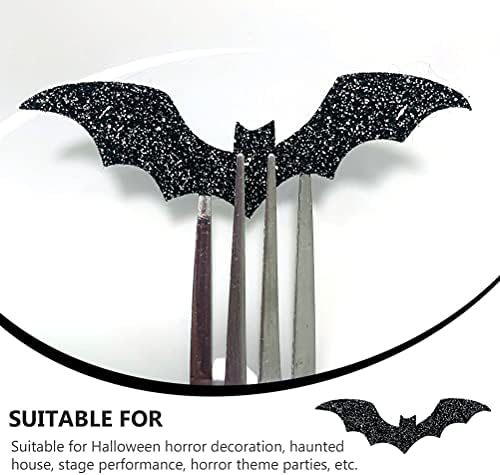 KESYOO 20 יחידות ליל כל הקדושים עטלפי נצנצים עיצוב קישוט מפלגת המסיבה לטובת אביזרי כלי שולחן תלבושת