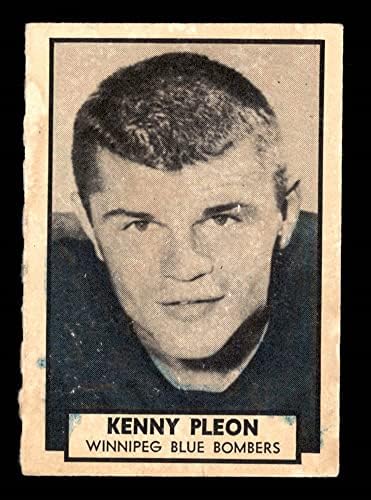 1962 Topps 163 Kenny Pleon Winnipeg Blue Bombers VG Blue Bombers Iowa