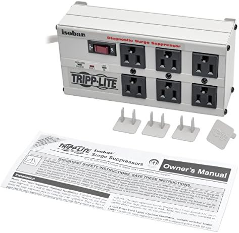 Tripp Lite CH-9101012-Natripp Lite Isobar 6 Sullet Surge Surge Stoctector Struce, 6ft. חוט עם תקע זווית