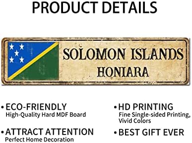 Madcolitote Vintage Solomon IslandShoniarasolomon איי איי רחוב מותאם אישית שלט כפרי כפרי מזכרת קיר עץ