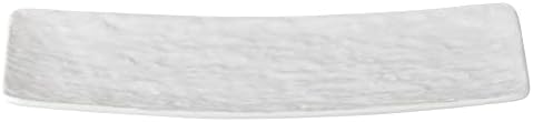 צלחת מרובעת צרה של פטרה לבנה, 9.4 אינץ', כלי שולחן מערביים