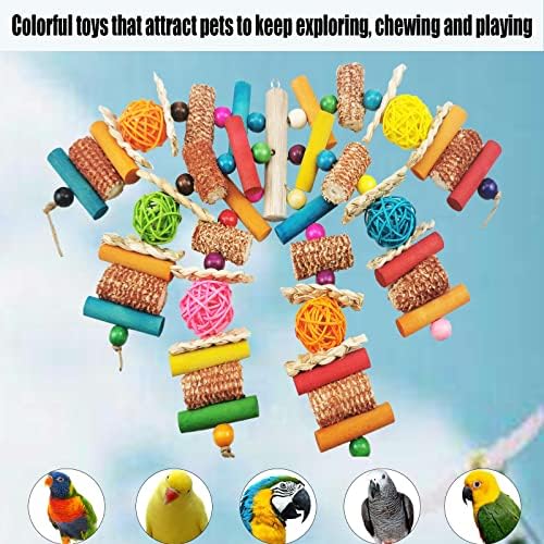 צעצועי ציפורים של Kewkont, צעצועי תוכי לציפורים גדולות, תוכים אפריקאים אפריקאים אפריקאים, מקאבים, קוקאטו,