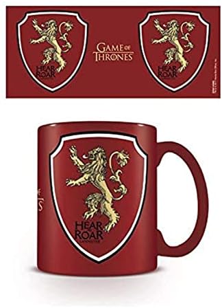 משחקי הכס הרשמיים Lannister Mug, Set Stead Setvant and Coaster - Boxed