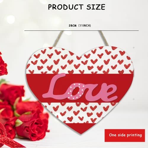 Gukuu & Co Valentine's Walle Pediments Pediments Sight Sight Sign עץ red Love Love for Valentine's Wall's