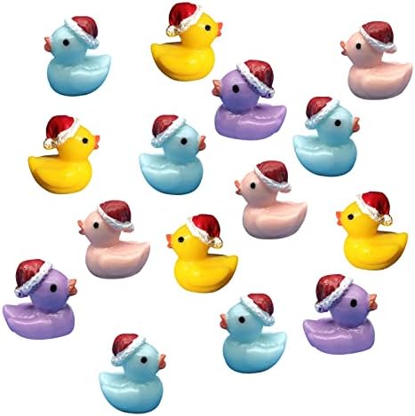 50 יחידות מיניאטורות ברווז חג המולד מעודן דמויות ברווז מיני ברווזים קטנים חמודים לקישוט חג המולד קישוט