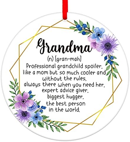 מתנות Facraft לקישוטים לחג המולד של סבתא 2022 סבתא קישוטים ליום הולדת לנשים סבתא מנכדה נכדה סבתא קישוטים