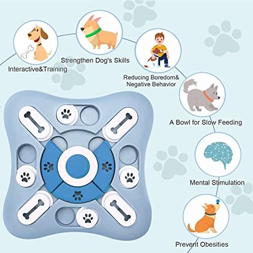 צעצועי פאזל לכלבים של Meisuk, צעצועי מזון לכלבים אינטראקטיביים לכלבים גדולים, קערות כלבים מאכילים לאימוני