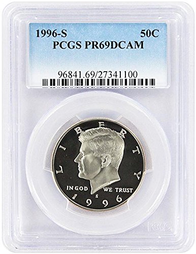 1996 הוכחה לבוש קנדי ​​חצי דולר PCGS PR 69 DCAM מחזיק תווית כחולה חדשה