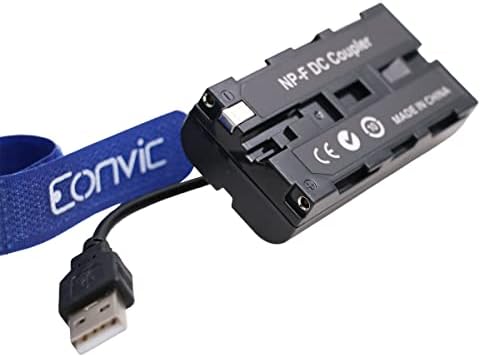 מתאם כוח Eonvic עבור Atomos Shogun Monitor NP-F970 DC מצמד סוללת דמה ל- USB