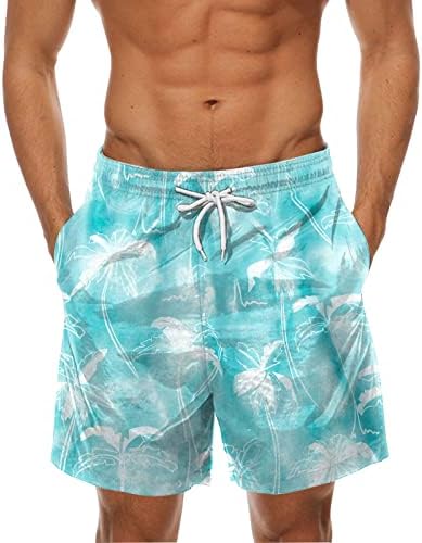 Wenkomg1 גזעי שחייה לגברים, בקיץ מהיר של מכנסיים קצרים בהוואי יבש מכנסיים קצרים חוף מכנסיים קצרים טרופיים