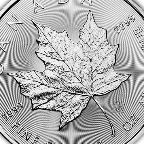 1988 - הווה 1 גרם קנדי ​​מטבע עלה מייפל קנדי ​​מבריק ללא מחזור עם תעודת אותנטיות 5 $ bu