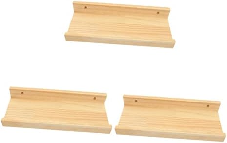 מדף צף מעץ 3 יחידים מיוצר כדי להזמין קיר עץ אורן תלוי