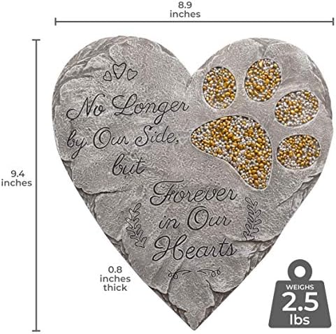 אובסי חיות מחמד זיכרון אבן-אפור / כלב או חתול גן אבן לב כפת הדפסת / מצבה זיכרון מתנות עבור חיות מחמד