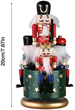 188 עץ חג המולד מוסיקה תיבת עץ אורן מפצח אגוזים חייל מוסיקה תיבת קישוט בובות שולחן העבודה קישוט חג המולד