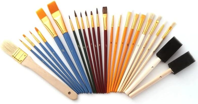 ZSEDP מקצועי ניילון שיער מברשות עט שמן צבעי מים ציור ציור מברשת עטים