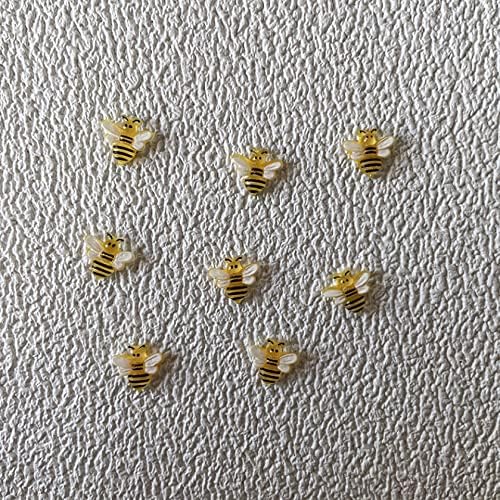 20 יחידות שרף מיני חמוד דבורים נייל אמנות קסם לציפורניים עשה זאת בעצמך קישוט מניקור צהוב קריקטורה דבורה