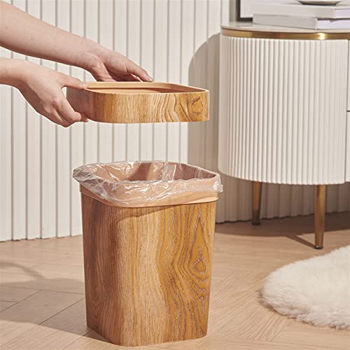 Allmro זבל קטן יכול לפח אשפה פלסטיק פח עץ