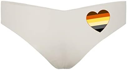 דגל גאווה להטבים בלב חוטיני חלק לנשים נושם תחתונים תחתונים תחתונים תחתונים