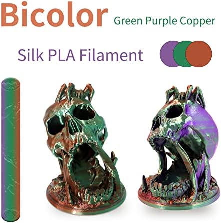נימה של מדפסת תלת מימד של Sikenho, סגול סגול ירוק נחושת 1.75 ממ משי משולש-צבע-צבע משותף 1.75 ממ PLA