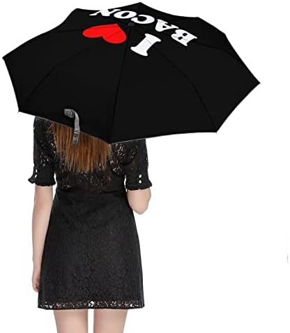 אני אוהב מטריה אוטומטית של בייקון מטריה מתקפלת ניידת נגד אולטרה סגול מטריות נסיעות עמידות למים ואטומות