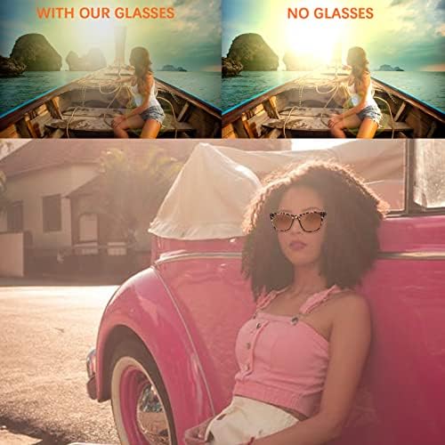 Stastend 4 חבילה משקפי שמש ביפוקלים קריאה לגברים נשים, משקפי קוראי שמש UV400
