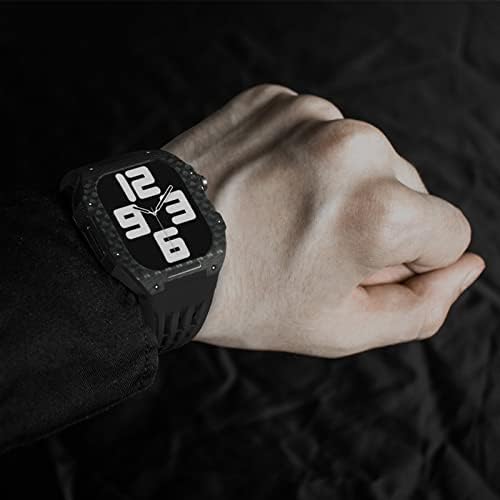 CNHKAU ללהקת Apple Watch 8 7 6 SE 5 4 סדרה 44 ממ 45 ממ שעון מוט ערכה ， Case Filber Case Band Grast Watch