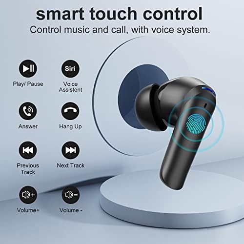FOF Bluetooth 5.3 אוזניות אלחוטיות אמיתיות, ENC מבטלות אוזניות באוזניים עם 4 מיקרופונים, אוזניות TWS