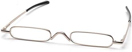 ויזנג 2 זוגות דק מיני מתכת קריאת משקפיים קומפקטי קל משקל נייד קוראים עם משקפיים מקרה לקריאת מקרה +1.5