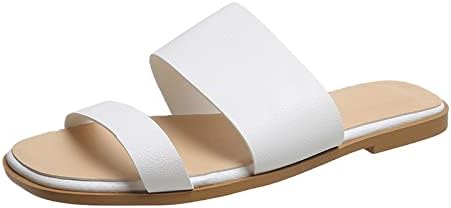 סנדלי קינגטובג נשים נשים אופנה קיץ צבע אחיד עור מגוון נעל נעלי בית שטוחות מזדמנים נעליים נעליים סנדלי