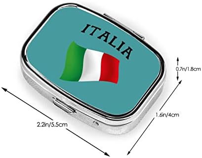 איטליה איטליה איטלקי דגל כיכר מיני גלולת תיבת נסיעות רפואה תאים ארגונית נייד מתכת גלולת מקרה