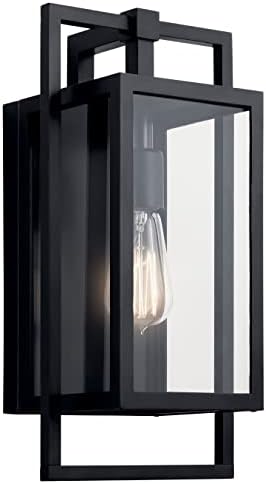 קישלר גוסוןסקס 20 אינץ ' 1 אור קיר אור עם זכוכית שקופה בשחור