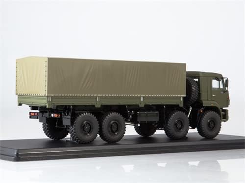 התחל דגמים בקנה מידה עבור קמאז-6560 8 על 8 משאית שטוחה כבדה עם אוהל חאקי 1/43 טנק שרירי בטן דגם שנבנה